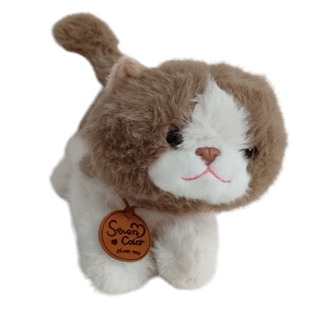 GZS01B Soft Toy - Brown And White Cat