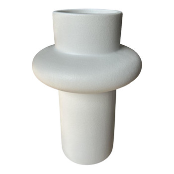 YJ230458 Ceramic Vase - White Ring