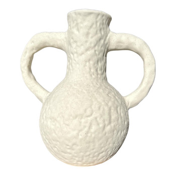 0183 Ceramic Vase - Rough Texture, Two Handles