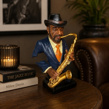 16500B Jazz Musician Figurine – Saxophone Blue Jacket Player