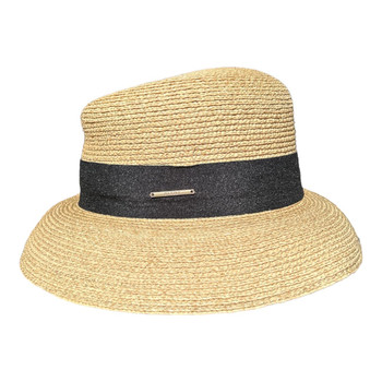 HADS2C Fedora Hat - Beige, Black Material Band And Material Plate