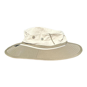 FY2218CC Safari Hat - Olive And Cream