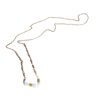JANAA06 Glasses Chain - Gold Beads, Gold Chain
