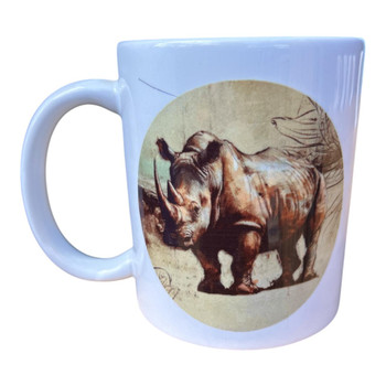 CPM132 Ceramic Printed Mug - Rhino