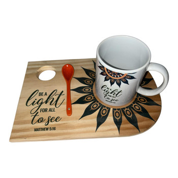 COFF11 Mug Tray With Mug - Be the Light