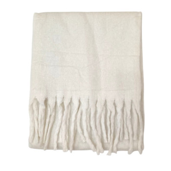 YX2502C Thick Polyester Scarf - White