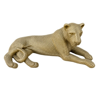 K99102 Animal Craft - Gold Lioness Resting