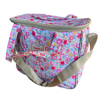 22022A Polyester Coolbag 11L - Pink Flowers