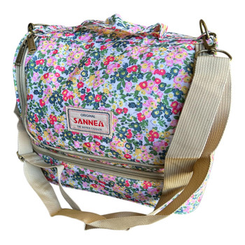 22017D Polyester Coolbag 11L - Pink And Green Flowers
