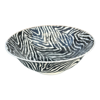 EBOWL6D Ceramic 15cm Bowl - Textured Zebra Stripes