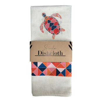 DISHT145 Printed Material Dish Towel - Tortoise
