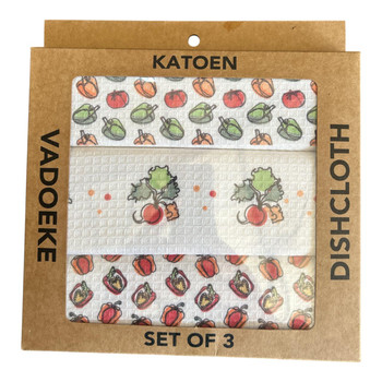 DCBOX38 Dishcloth Box - Green Red Peppers