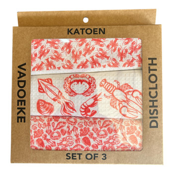 DCBOX40 Dishcloth Box - Ocean Lobsters