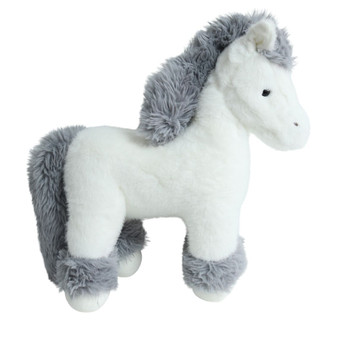 KM45CMB Soft Toy 45cm - White Fluffy Horse