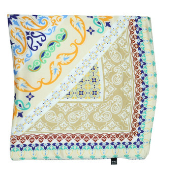 SCA821F Square Polyester Scarf - Ornate Border SCA821F Square Polyester Scarf - Ornate Border
