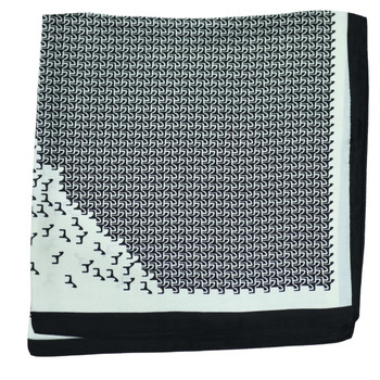 SCA822B Square Polyester Scarf - Monochrome Geo SCA822B Square Polyester Scarf - Monochrome Geo