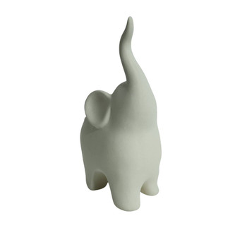 X003 Animal Craft - Minimalist White Elephant Raised Trunk X003 Animal Craft - Minimalist White Elephant Raised Trunk