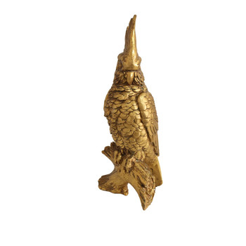 130012 Animal Craft - Gold Cockatoo On Perch