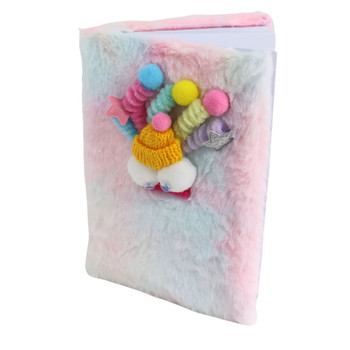 HH10A A5 Novelty Notebook - Furry Yellow Hat Oogly Eye Crazy Hair