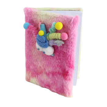 HH10C A5 Novelty Notebook - Furry Blue Hat Oogly Eye Crazy Hair