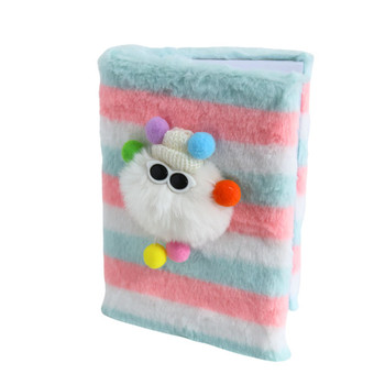 HH12C A5 Novelty Striped Notebook - White Hat White Puffer