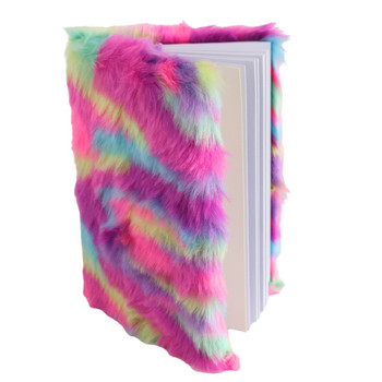 HH7B A5 Novelty Notebook - Bright Colours Swirls Fur
