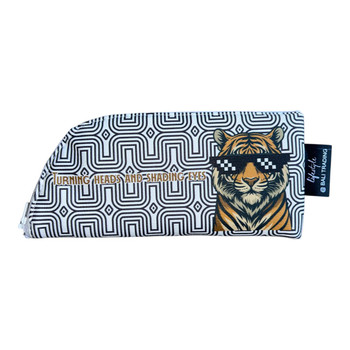 FLSH3 Faux Leather Sunglass Holder - Tiger Turning Heads
