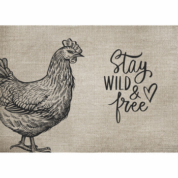 PLACEML402 Disposable Placemat - Stay Wild & Free
