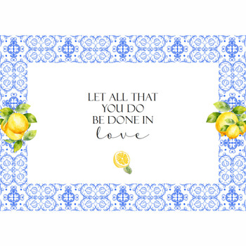 PLACEML409 Disposable Placemat - Let All That You DO