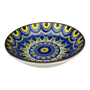 ZY001P  Small Ceramic Flat Bowl - Sunray Mosaic