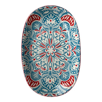 ZY008H Ceramic Oval Plate - Coral Breeze