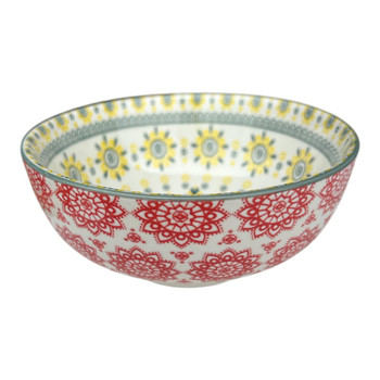 ZY027P Ceramic Bowl 6cmh - Scarlet Medallion