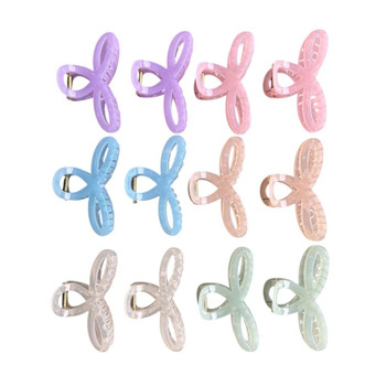 YH2504 Hair Claws Bag of 12 - Pastel Loops