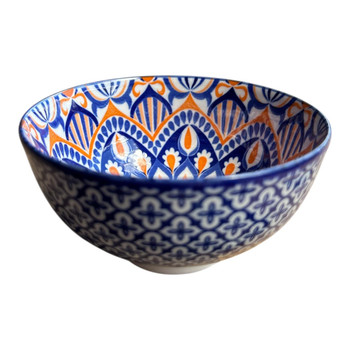 ZY0017C Valencia Medallion Ceramic Bowl 12W5HCM