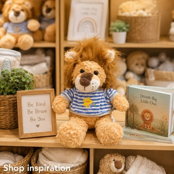 SK18860 Plush Soft Toy 60cm – Blue Striped Shirt Lion