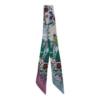 HH2601B Thin Twilly Scarf – Equestrian Floral