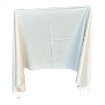 LY2604D Polyester Scarf – Ivory White