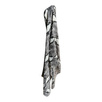 BY2602B Snake Print Fashion Scarf – Black & White