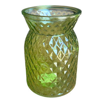 GVX079 Green Textured Glass Vase