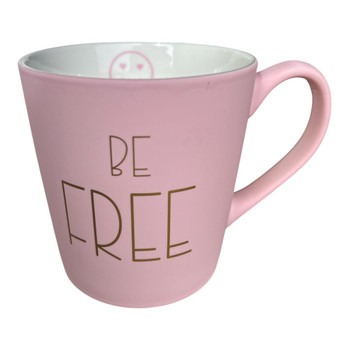 M7603D Ceramic Mug – Pink – Be Free