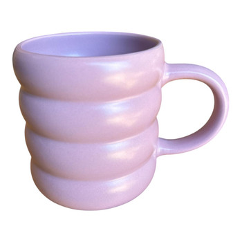 M7553A Ribbed Ceramic Mug – Purple