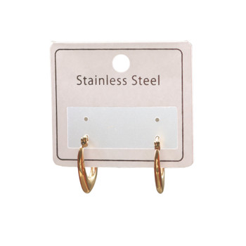 MLD23 Stainless Steel Gold Classic Hoop Earrings