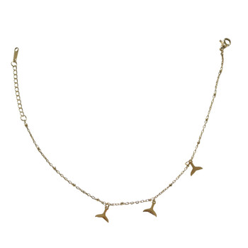 MLD31 Gold-Tone Whale Tail Charm Bracelet