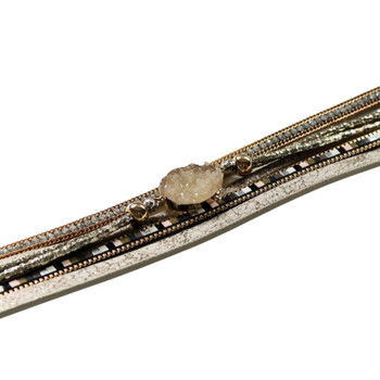 BRSY1 Champagne Druzy Multi-Strand Magnetic Bracelet