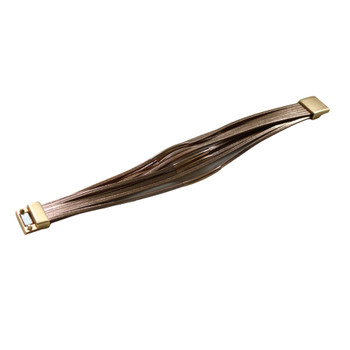 BRSY7 Rose Gold Multi-Strand Tube Accent Magnetic Bracelet