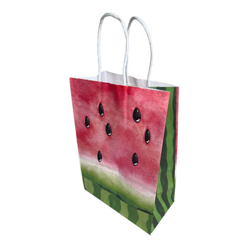 GB523F Gift Bag Set (12 Pieces) – Watermelon Slice Design