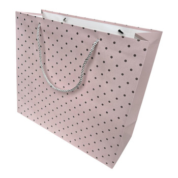 GB9961D Gift Bag (Set of 12) – Pink with Black Polka Dots