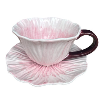 CCP0164C Ceramic Cup & Saucer Set – Blush Flower