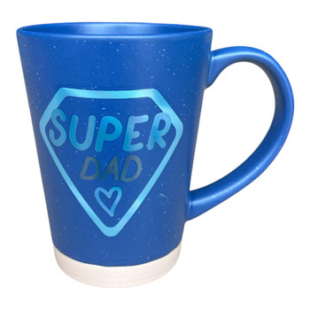 DA557D Blue Ceramic Mug – Super Dad