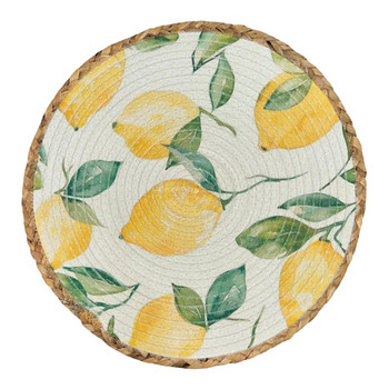 JH2601 Woven Round Placemat – Lemons